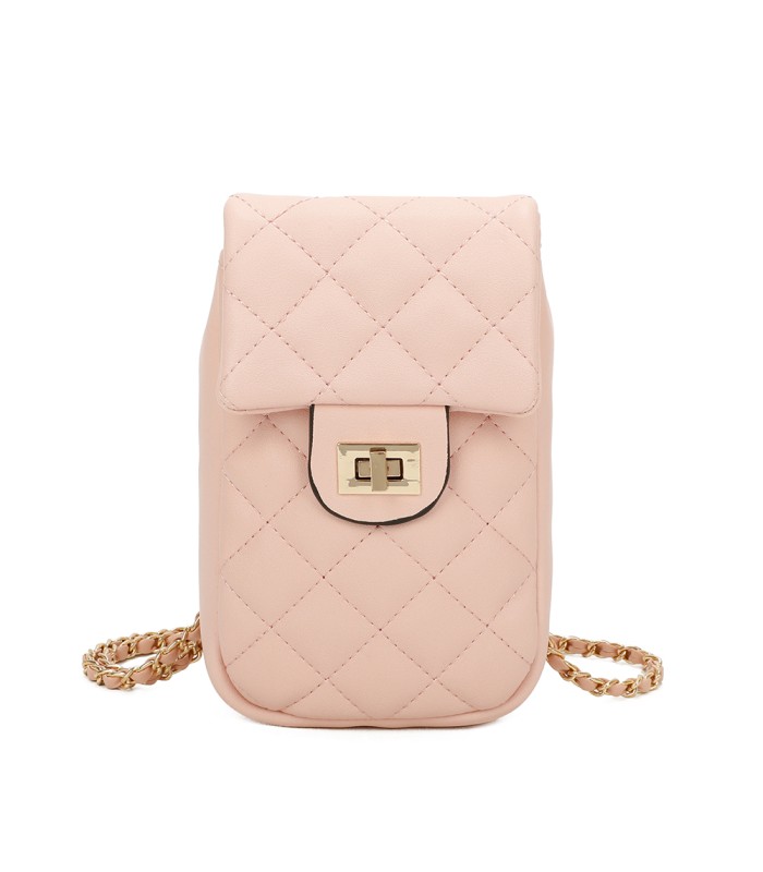 T11327 - Bolso para móvil con cierre de pestillo y bandolera ornamentada