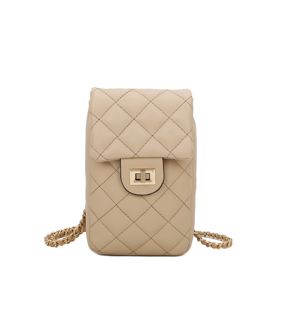 T11327 - Bolso para móvil con cierre de pestillo y bandolera ornamentada
