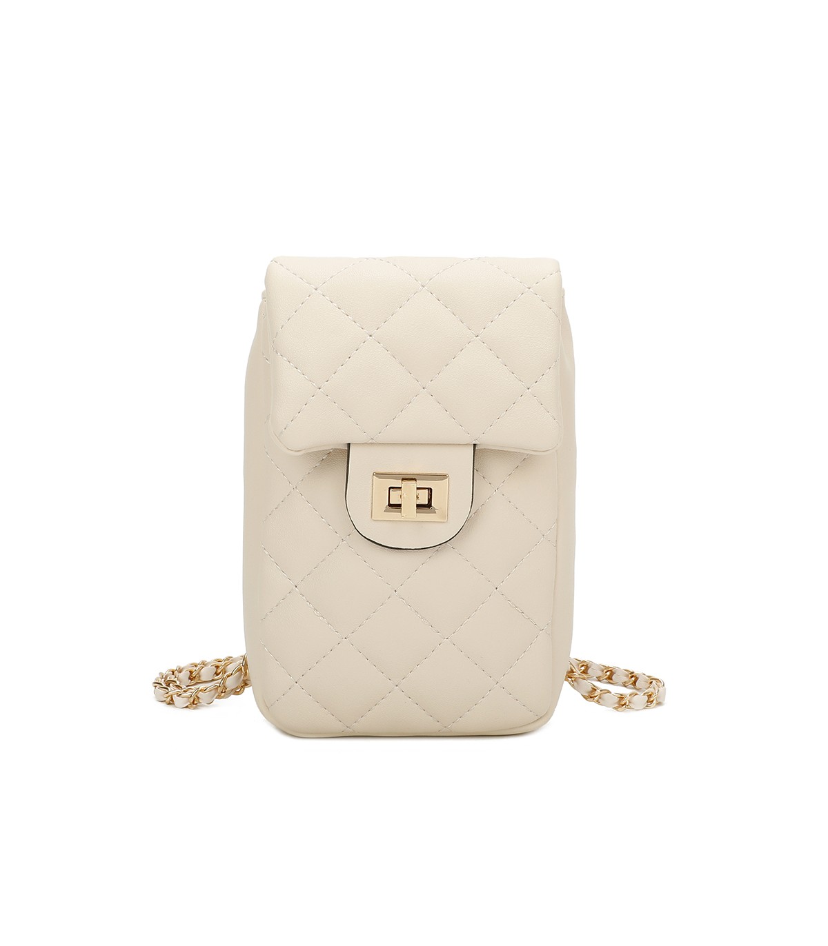 T11327 - Bolso para móvil con cierre de pestillo y bandolera ornamentada