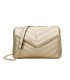 T11473 - Bolso bandolera con cierre imantado y textura efecto en V
