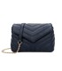 T11473 - Bolso bandolera con cierre imantado y textura efecto en V