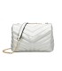 T11473 - Bolso bandolera con cierre imantado y textura efecto en V