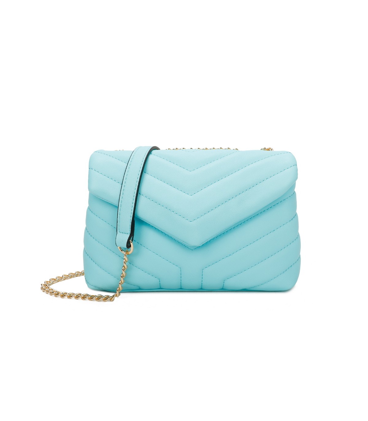 T11473 - Bolso bandolera con cierre imantado y textura efecto en V