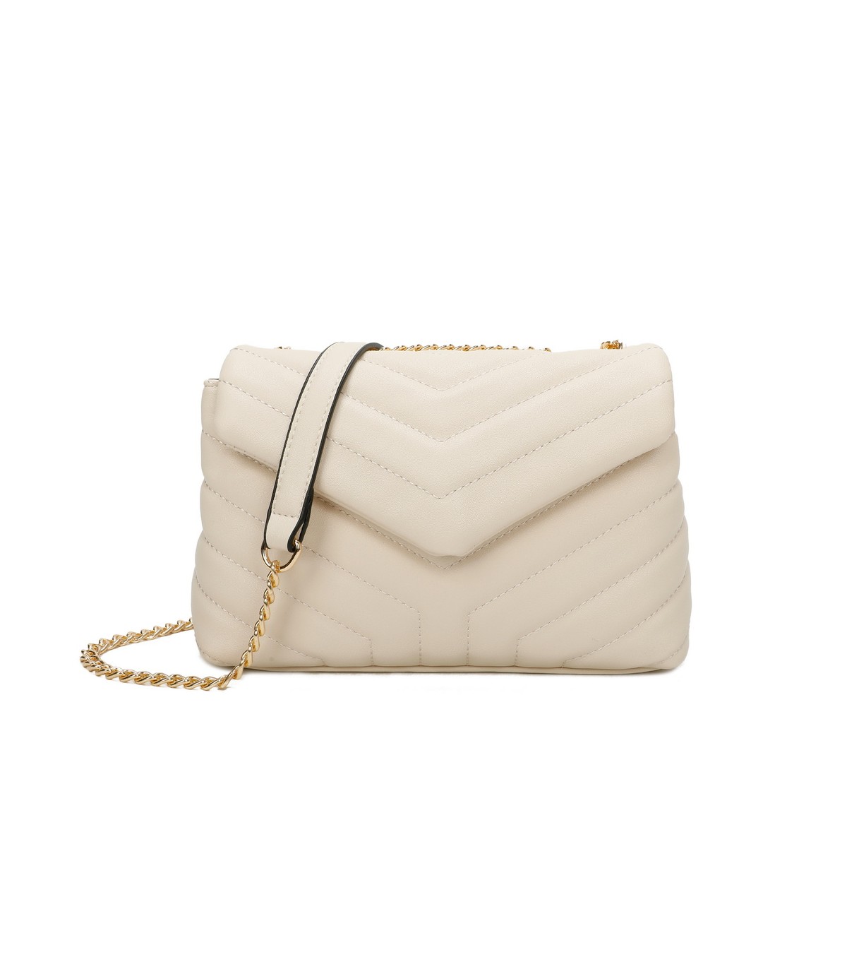 T11473 - Bolso bandolera con cierre imantado y textura efecto en V