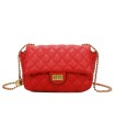 T11488 - Bolso bandolera con cierre y cadena dorada a juego