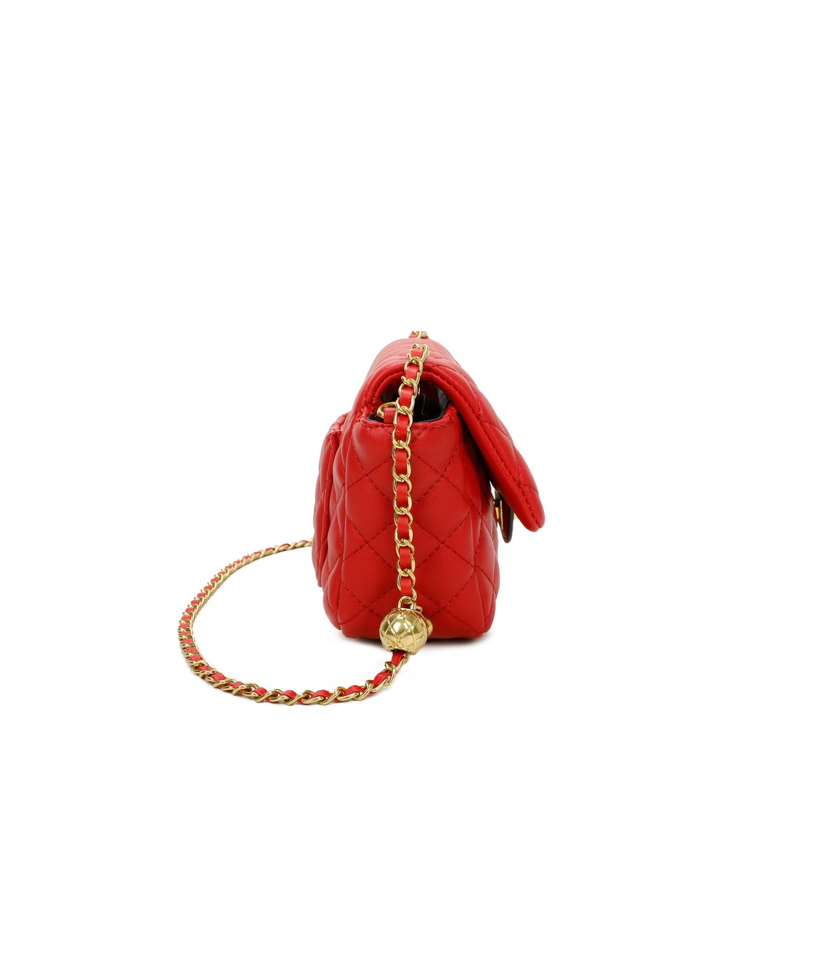 T11488 - Bolso bandolera con cierre y cadena dorada a juego