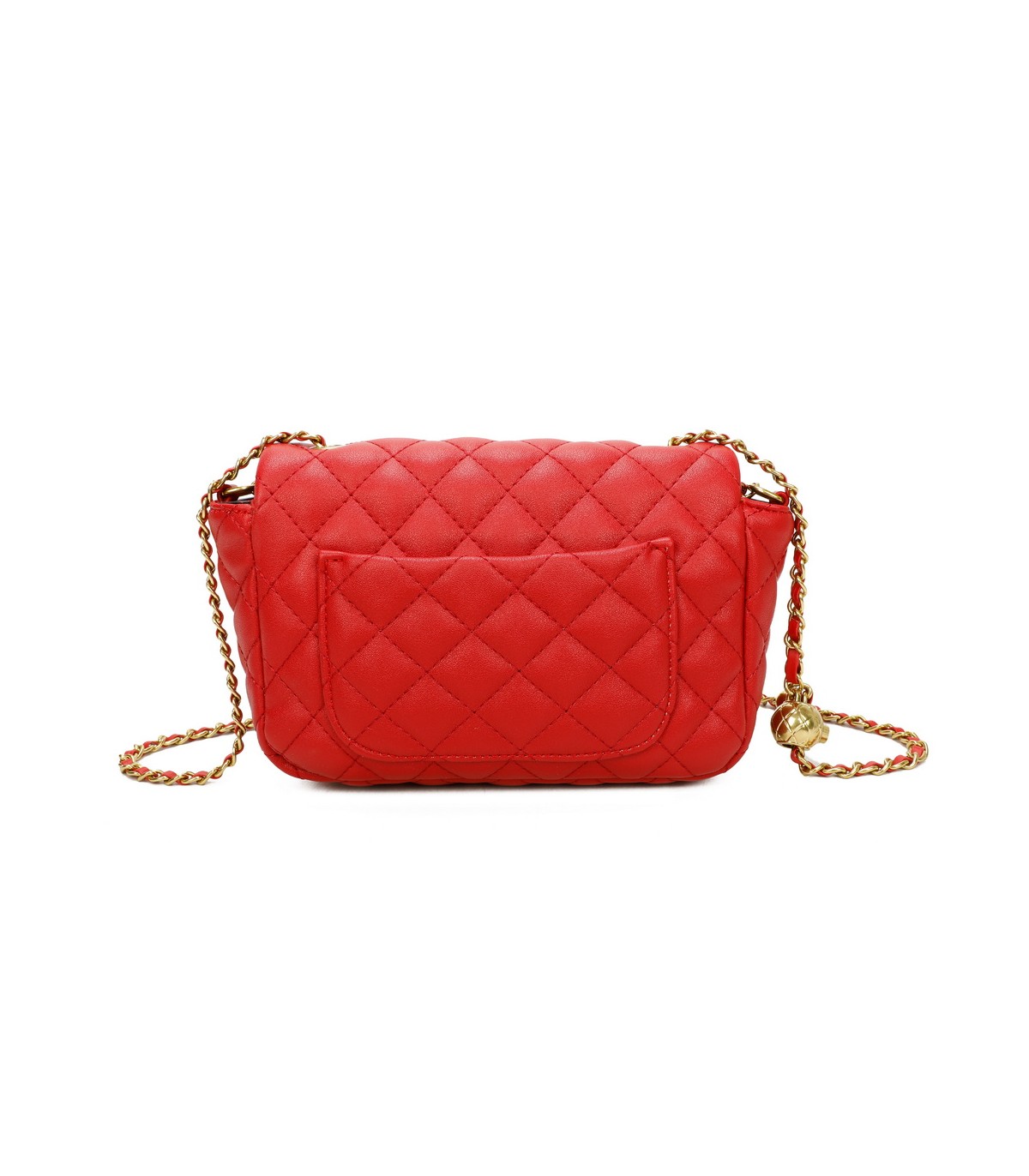 T11488 - Bolso bandolera con cierre y cadena dorada a juego