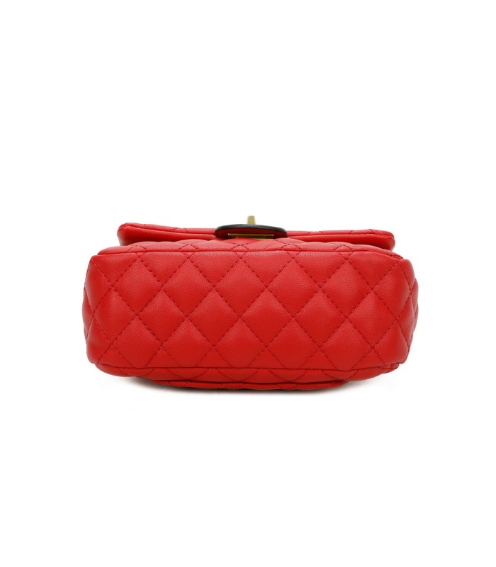 T11488 - Bolso bandolera con cierre y cadena dorada a juego