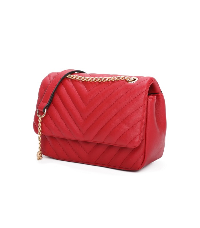 T11480 - Bolso bandolera con cadena dorada y cierre de botón imantado