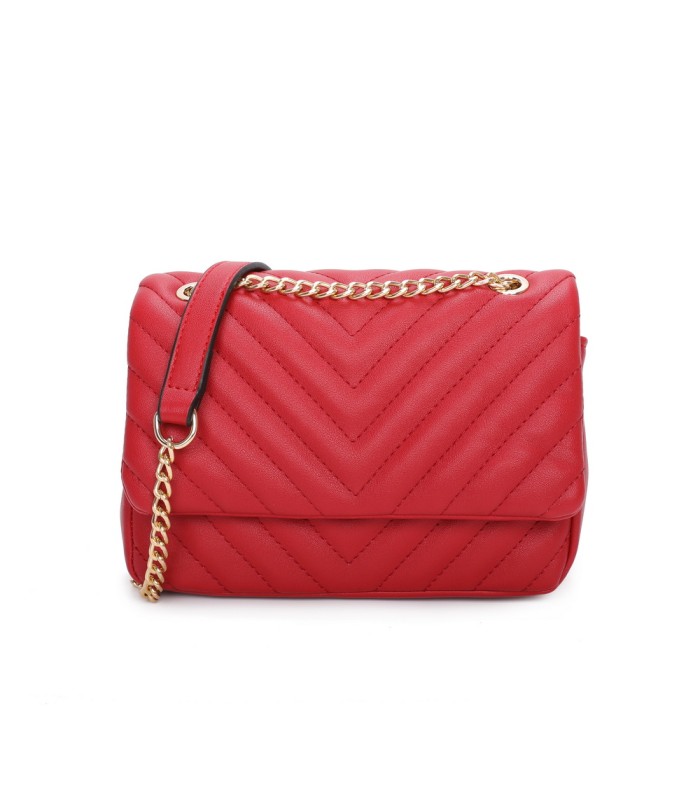T11480 - Bolso bandolera con cadena dorada y cierre de botón imantado