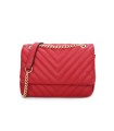 T11480 - Bolso bandolera con cadena dorada y cierre de botón imantado
