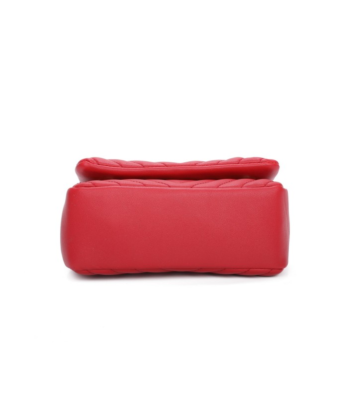 T11480 - Bolso bandolera con cadena dorada y cierre de botón imantado