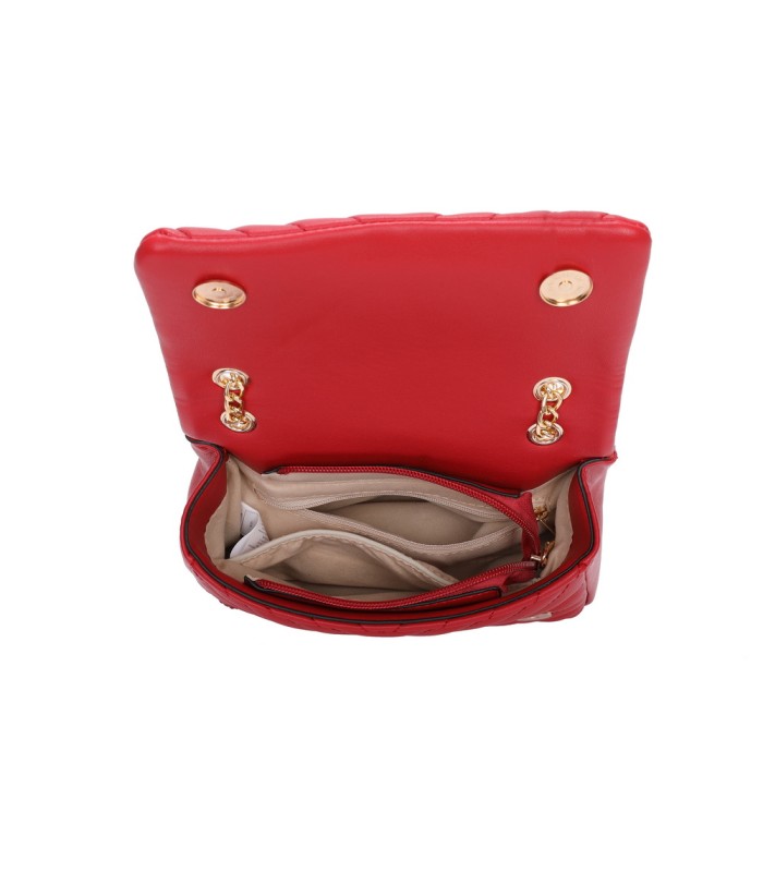 T11480 - Bolso bandolera con cadena dorada y cierre de botón imantado