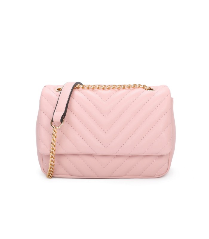 T11480 - Bolso bandolera con cadena dorada y cierre de botón imantado
