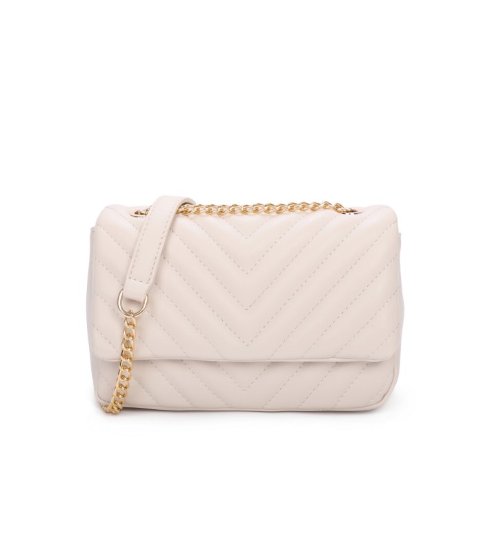 T11480 - Bolso bandolera con cadena dorada y cierre de botón imantado