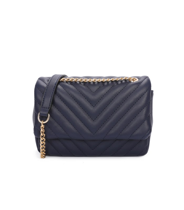 T11480 - Bolso bandolera con cadena dorada y cierre de botón imantado