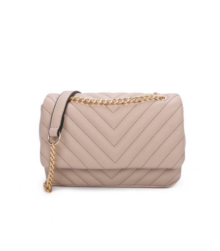 T11480 - Bolso bandolera con cadena dorada y cierre de botón imantado