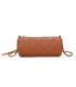 T11483 - Bolso bandolera de estilo baguette con asa dorada