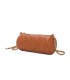T11483 - Bolso bandolera de estilo baguette con asa dorada