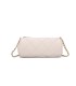 T11483 - Bolso bandolera de estilo baguette con asa dorada