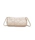 T11483 - Bolso bandolera de estilo baguette con asa dorada