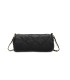 T11483 - Bolso bandolera de estilo baguette con asa dorada