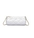 T11483 - Bolso bandolera de estilo baguette con asa dorada