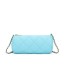 T11483 - Bolso bandolera de estilo baguette con asa dorada