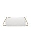 T11483 - Bolso bandolera de estilo baguette con asa dorada