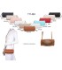 T11483 - Bolso bandolera de estilo baguette con asa dorada