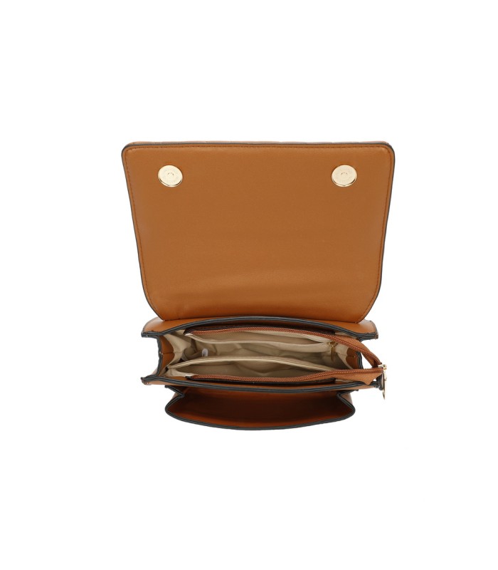 T11484 - Bolso bandolera cierres imantados con dos bolsillos interiores