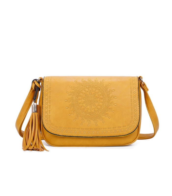 T11146 - Bolso bandolera con mandala bordado