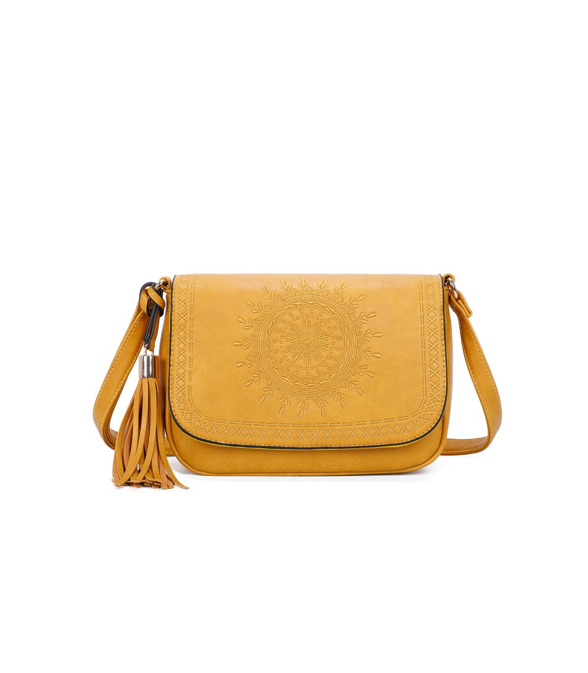 T11146 - Bolso bandolera con mandala bordado