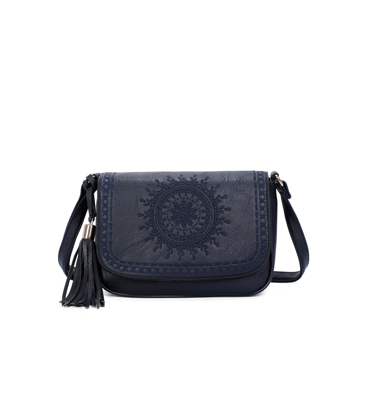 T11146 - Bolso bandolera con mandala bordado