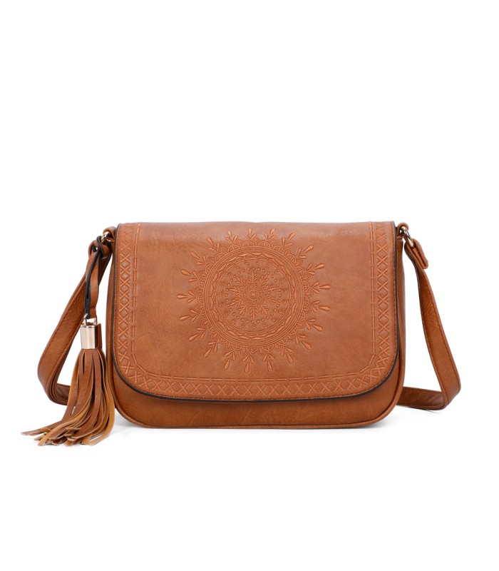 T11146 - Bolso bandolera con mandala bordado