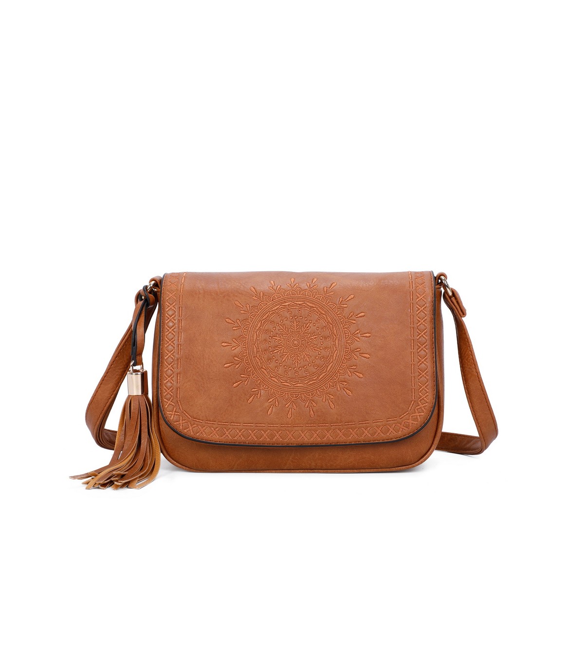T11146 - Bolso bandolera con mandala bordado