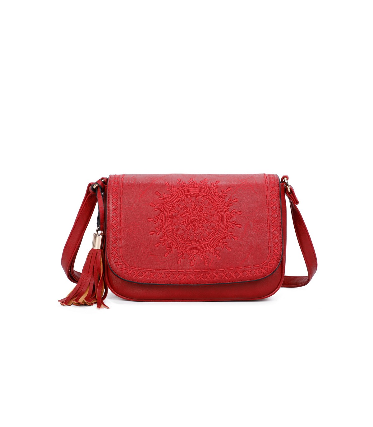 T11146 - Bolso bandolera con mandala bordado