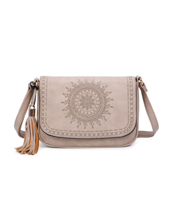 T11146 - Bolso bandolera con mandala bordado