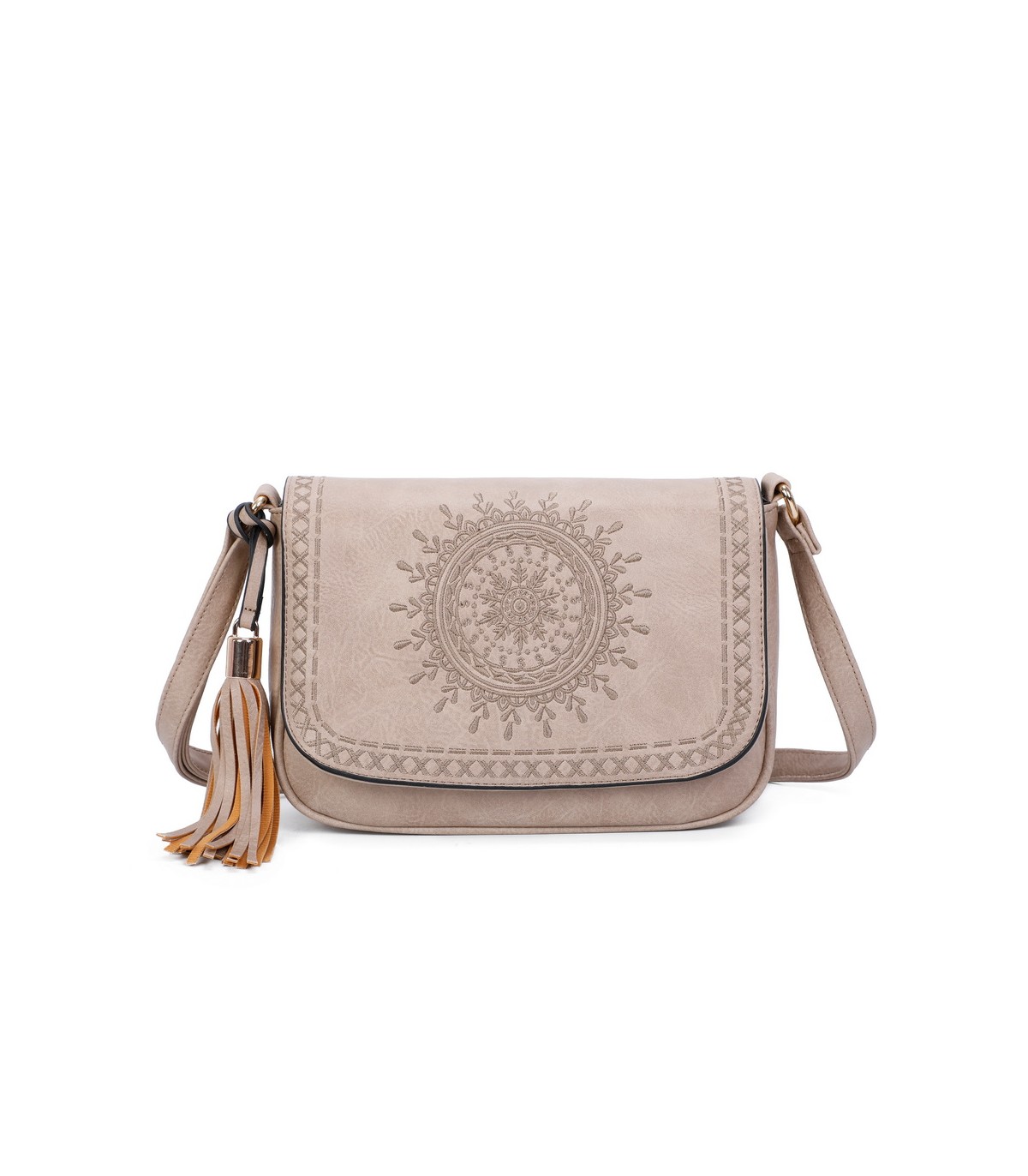T11146 - Bolso bandolera con mandala bordado