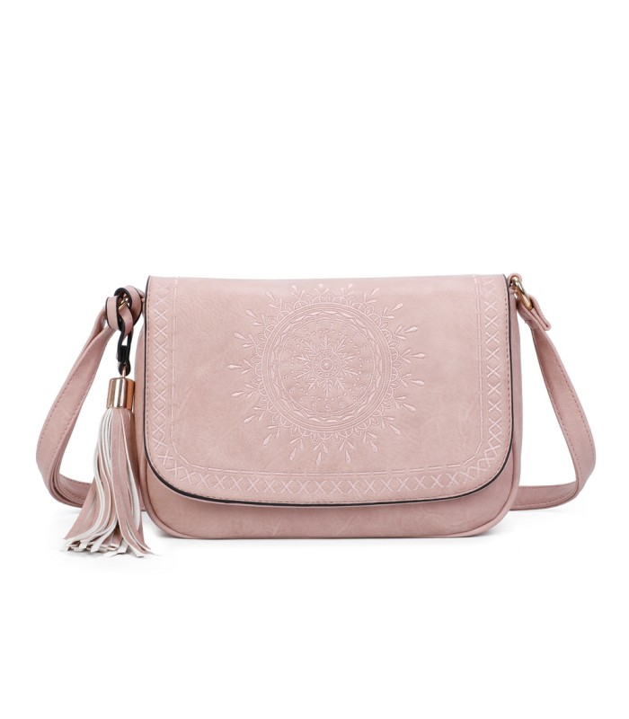 T11146 - Bolso bandolera con mandala bordado