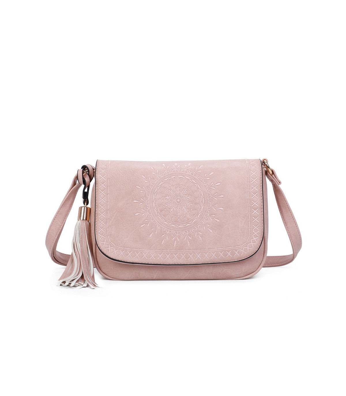T11146 - Bolso bandolera con mandala bordado