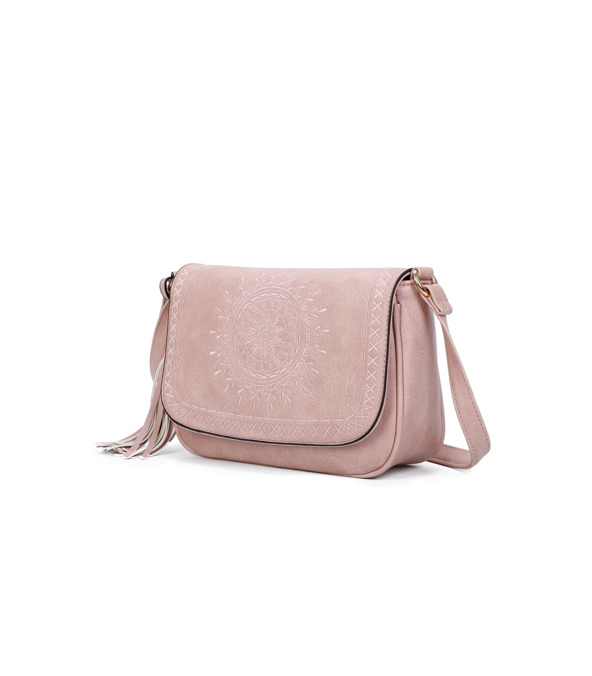 T11146 - Bolso bandolera con mandala bordado