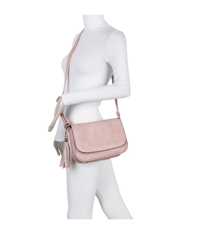 T11146 - Bolso bandolera con mandala bordado