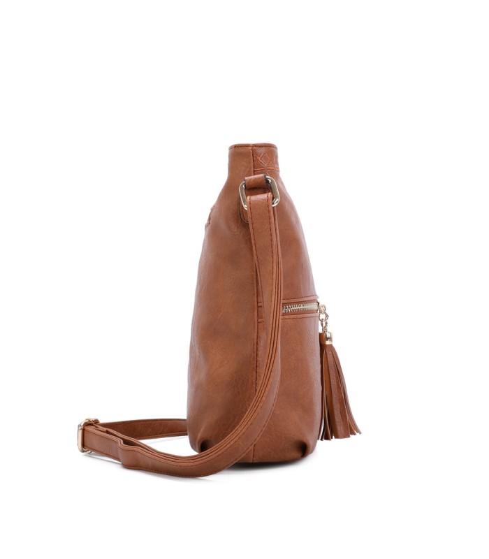 T11219 - Bolso bandolera cuadrado con bolsillos frontales