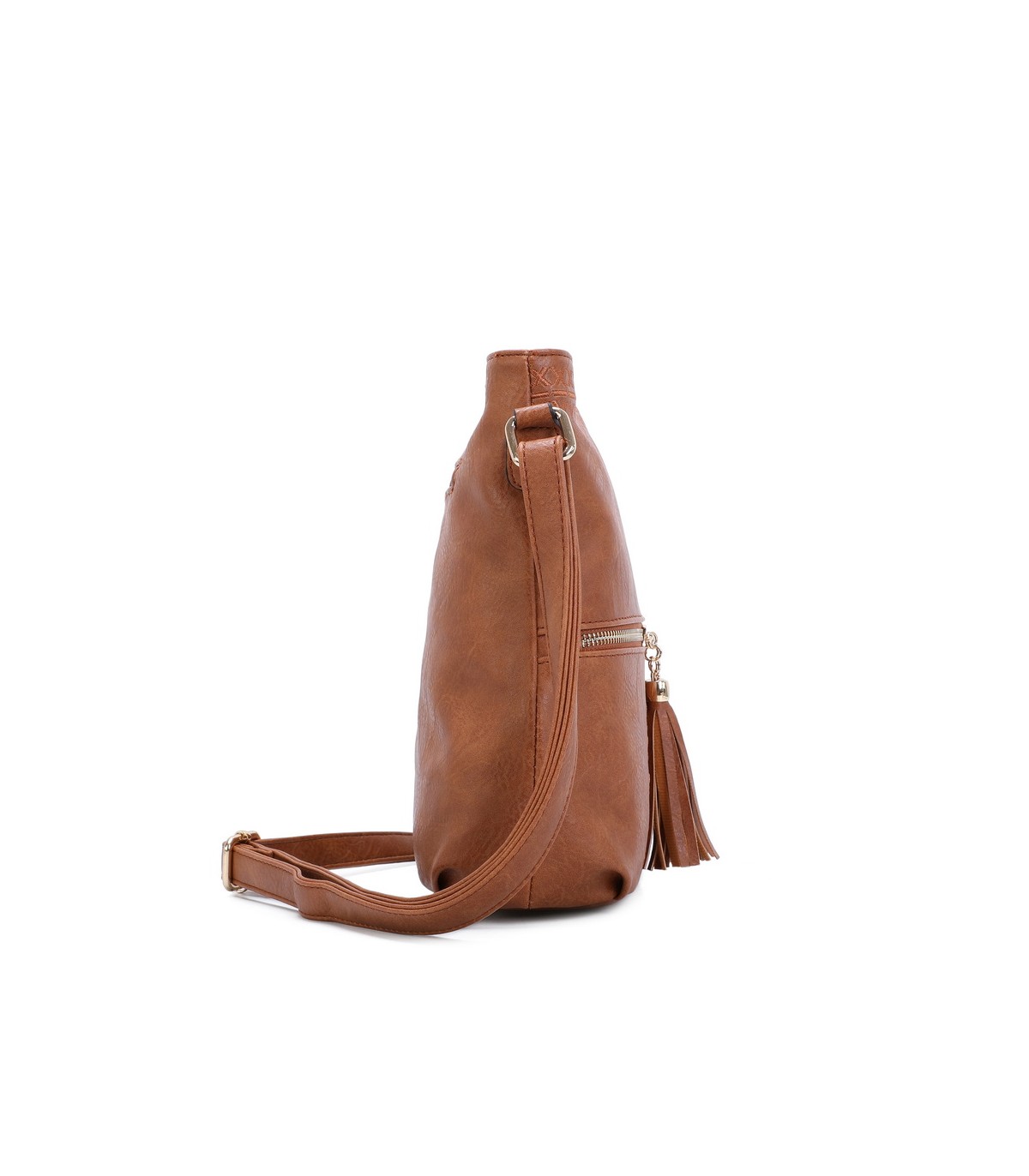T11219 - Bolso bandolera cuadrado con bolsillos frontales