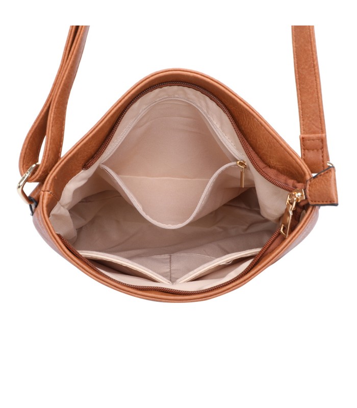 T11219 - Bolso bandolera cuadrado con bolsillos frontales