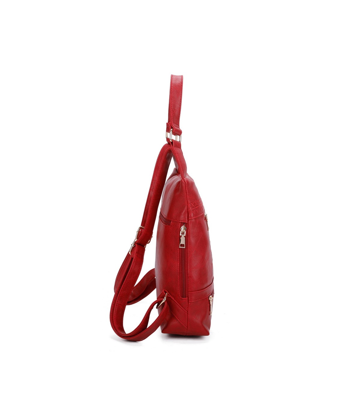 T11148 - Mochila convertible en bolso con bolsillos frontales y bordado de mandala