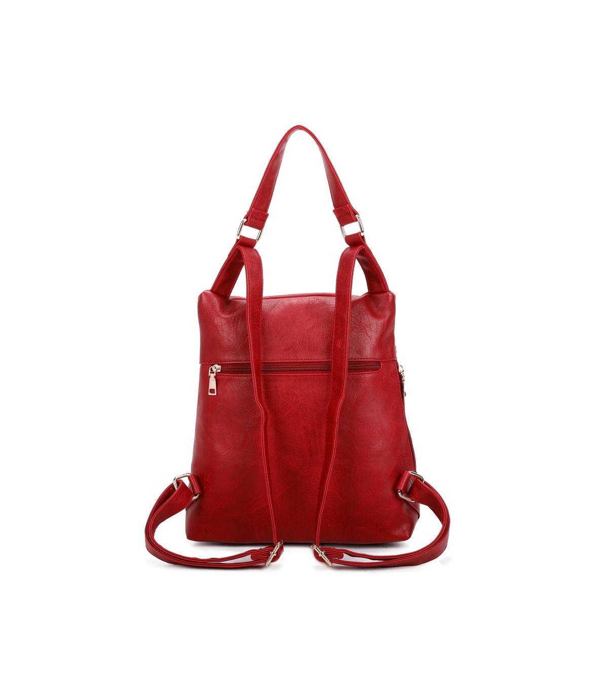 T11148 - Mochila convertible en bolso con bolsillos frontales y bordado de mandala