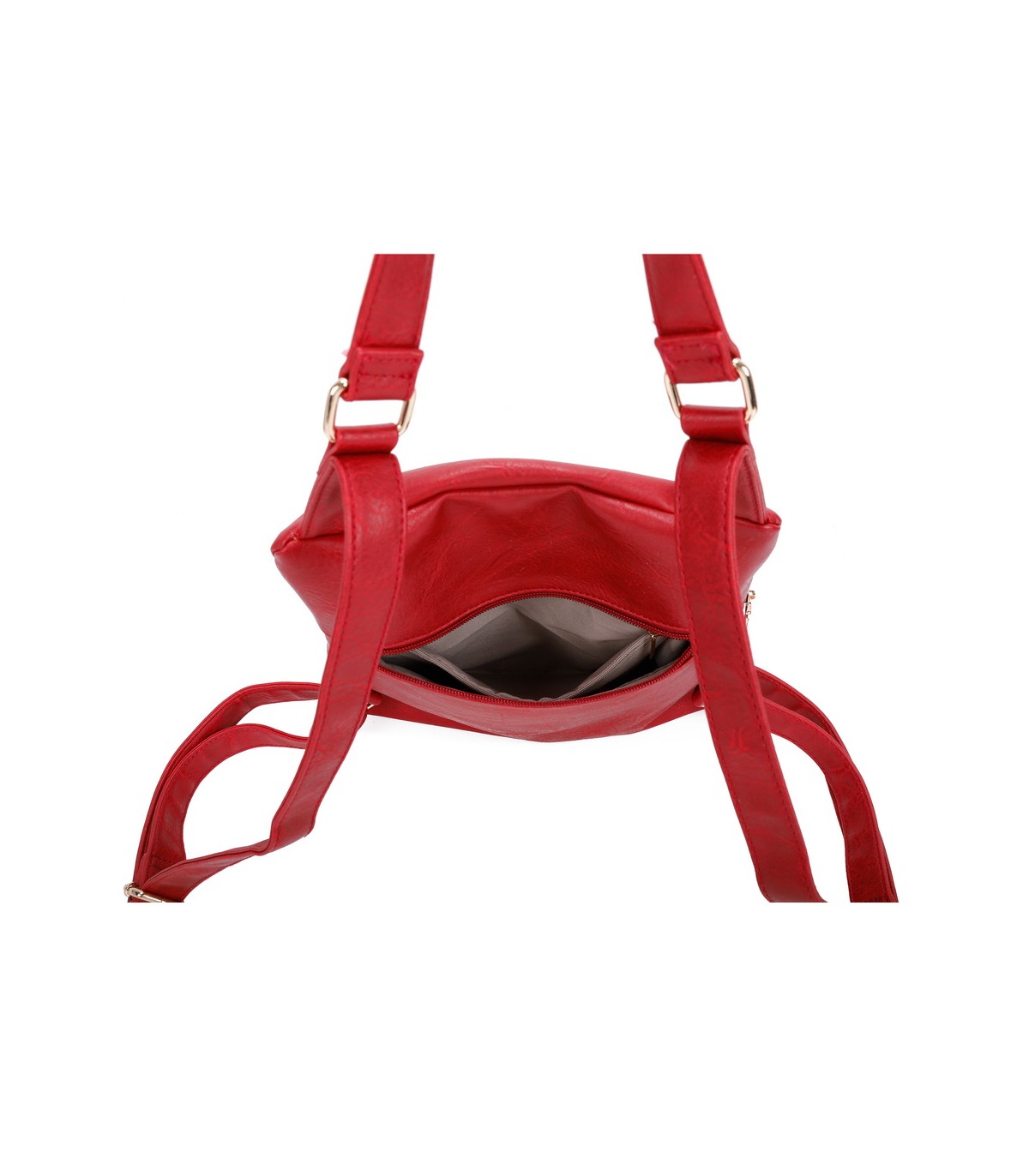 T11148 - Mochila convertible en bolso con bolsillos frontales y bordado de mandala
