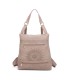 T11148 - Mochila convertible en bolso con bolsillos frontales y bordado de mandala